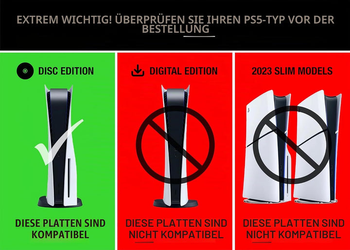 Foamy Lizard StealthPlates PS5 Belüftete Frontplatte für die Playstation 5 Konsole, Ersatzschalenzub