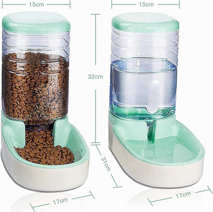 Edipets, Automatischer Futterspender Katze, Hunde, 2 Einheiten, 3.8L, Futter- und Wasserspender für