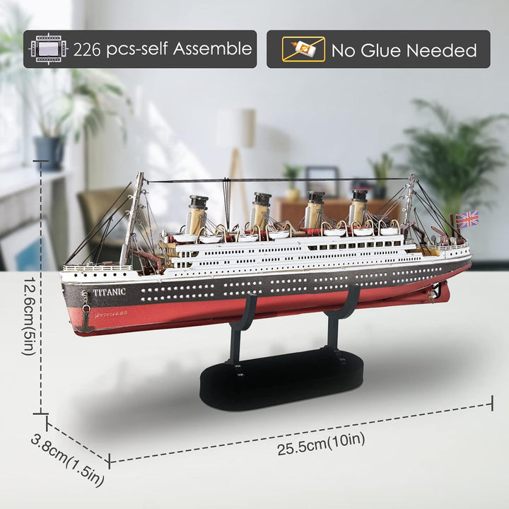 Piececool 3D Puzzle Metall, Titanic für Modellbausatz Erwachsene, 3D-Puzzles zu Bauen, BAU, Bastel-K