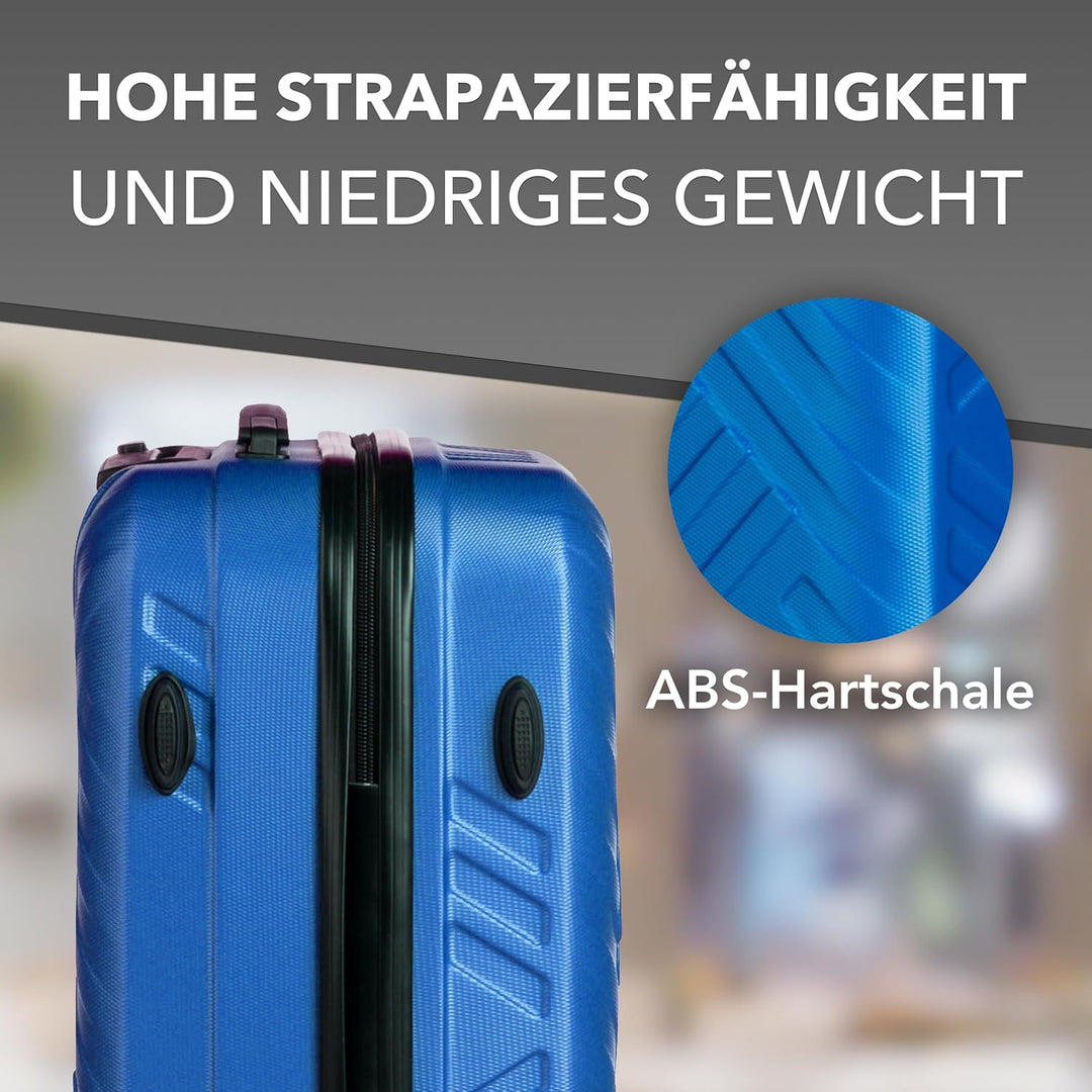 Xonic Design Reisekoffer - ABS Hartschalen Koffer mit 360° Leichtlauf-Rollen - hochwertiger Trolley