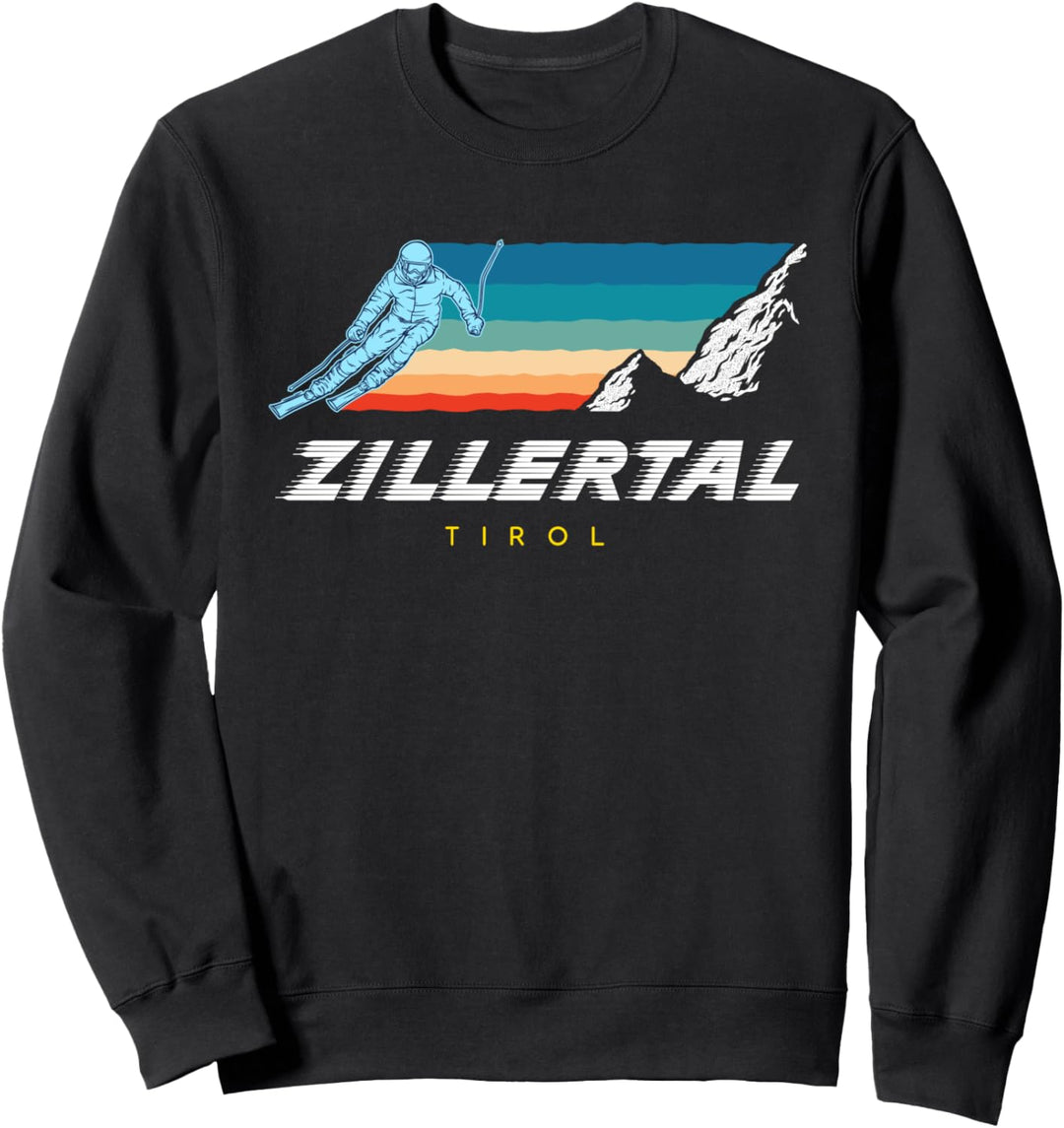 Zillertal Tirol - Austria Retro 80er Skiurlaub Geschenk Sweatshirt