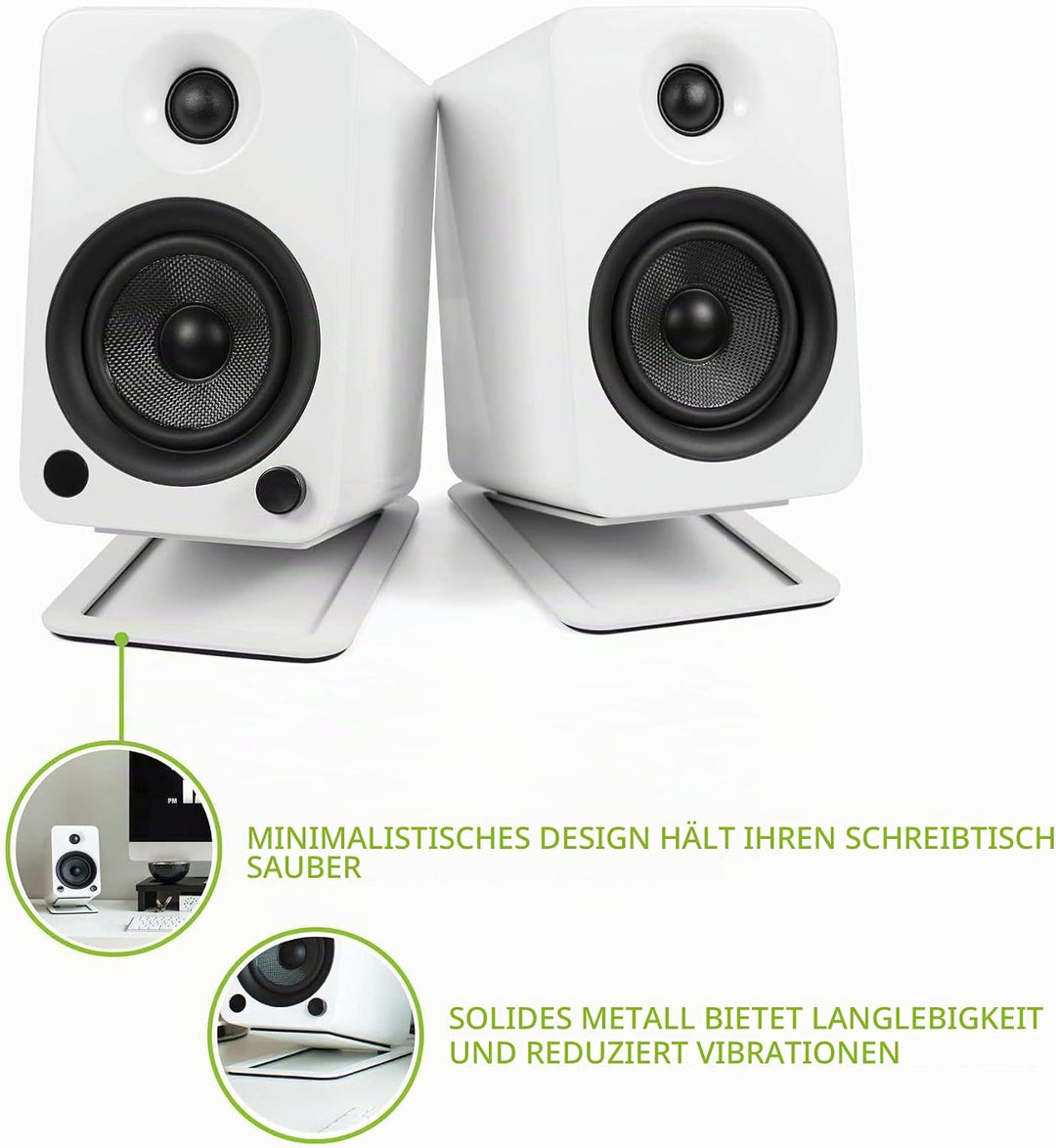 Kanto-S4 Desktop Lautsprecher-Ständer für mittlere Lautsprecher White, White