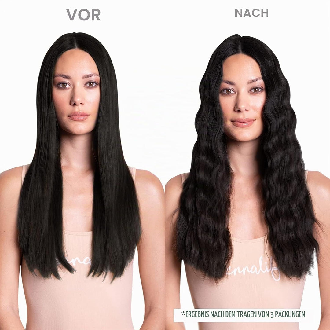 WENNALIFE Tape Extensions Echthaar, 20pcs 50g 60cm 24 Zoll Natürliches Schwarz Remy Invisible Tape E