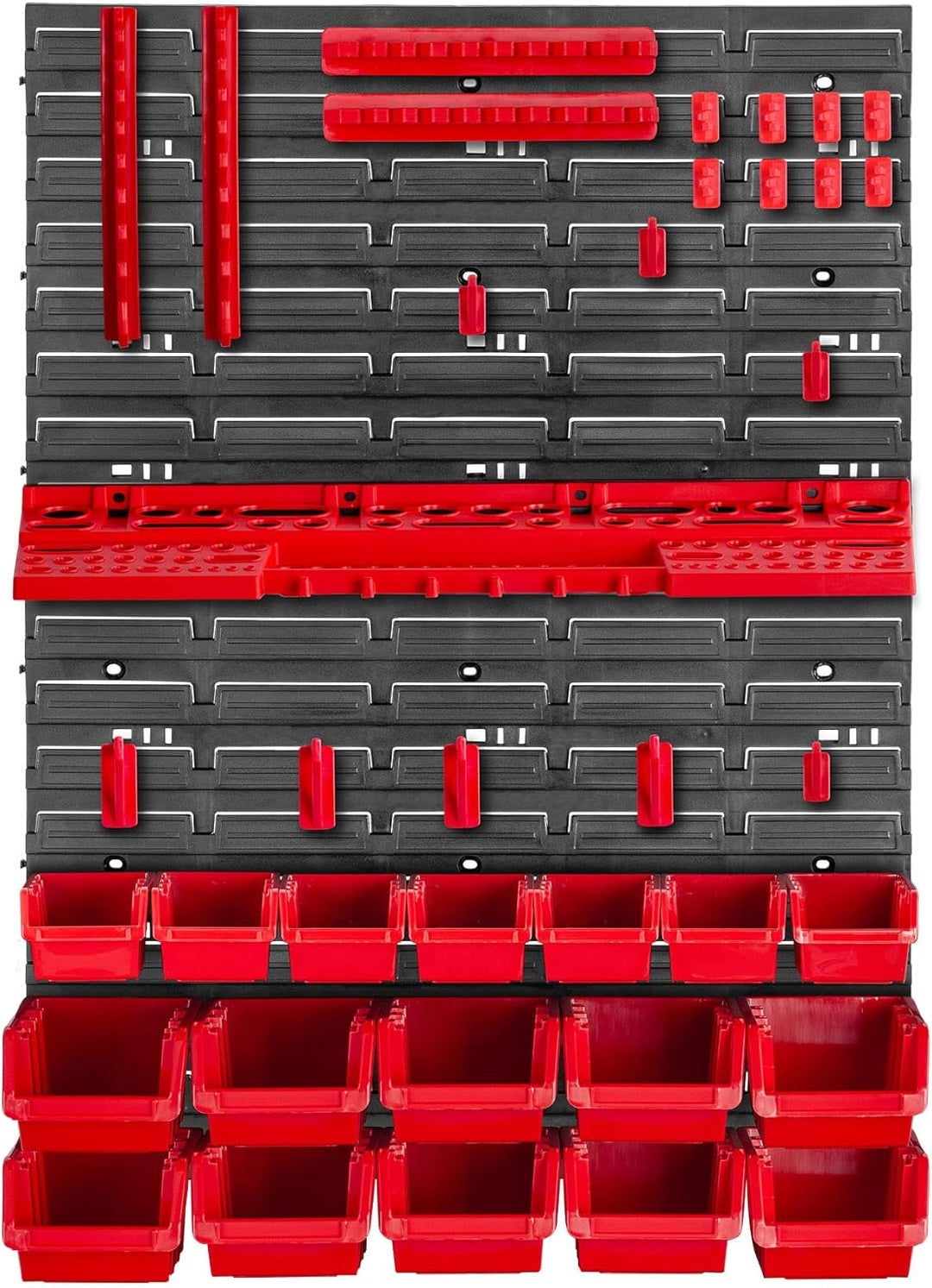 KADAX Werkstattwandregal, 58x78cm Lagersystem aus robustem Kunststoff, UV-Resistentes Werkstattregal