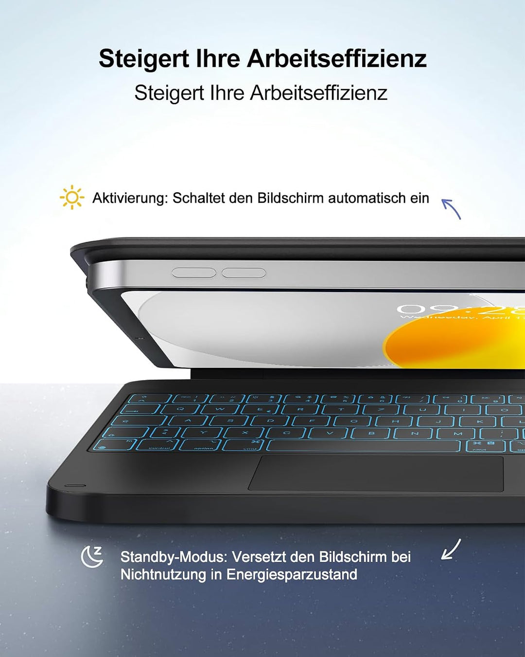 Magic Keyboard Für iPad A16 11" mit TP & Beleuchtung QWERTZ | Magic Keyboard für iPad 11. Generation