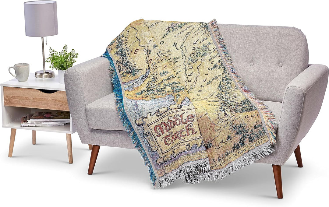 Northwest Herr der Ringe – Der Hobbit gewebte Tapisserie-Überwurfdecke, 121,9 x 152,4 cm, Mittelerde