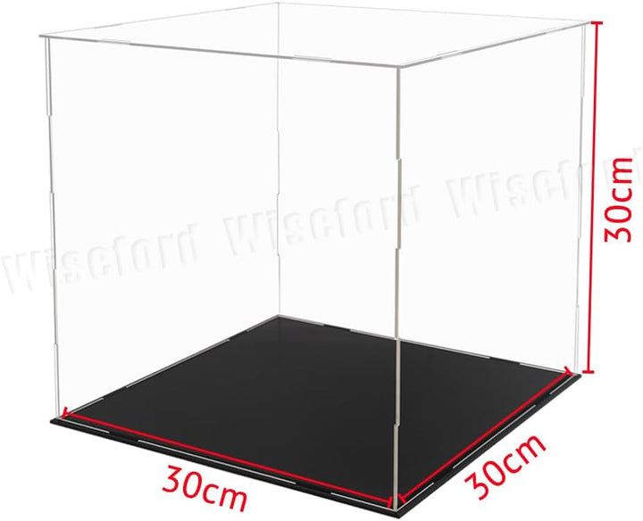 Vitrine Schaukasten Acryl Klar Würfel 30x30x30 cm für Fussball Basketball Boutique Memorabilien Mode