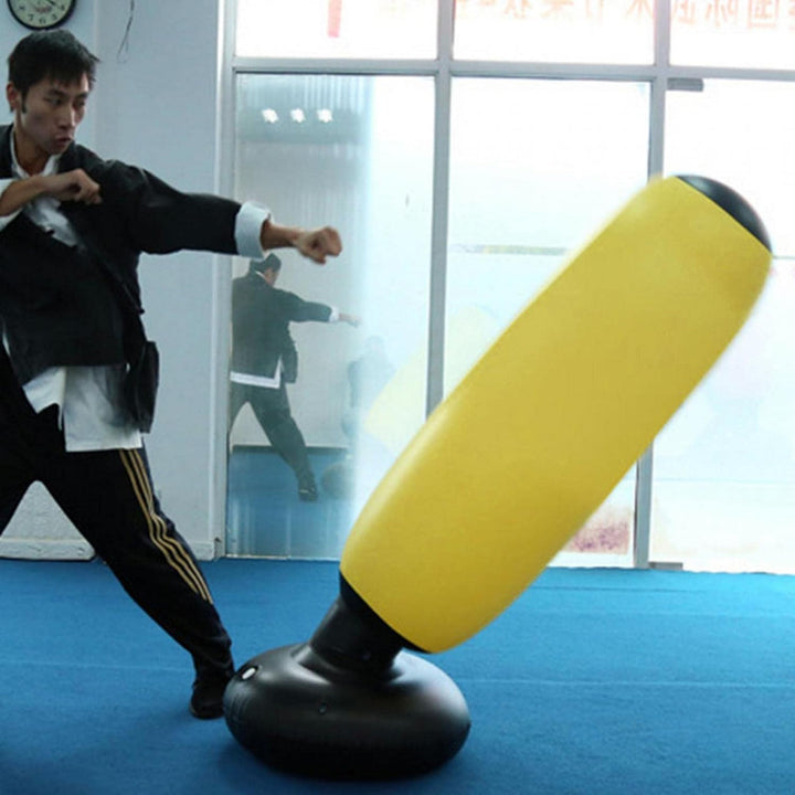 Boxsack, stehend, aufblasbar, Trainingsgerät für MMA, Kick Training gelb, gelb