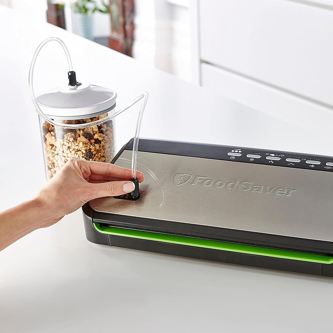 Foodsaver Vakuumiergerät für Lebensmittel mit integrierter Rollenaufbewahrung | Vakuumierer mit Schn