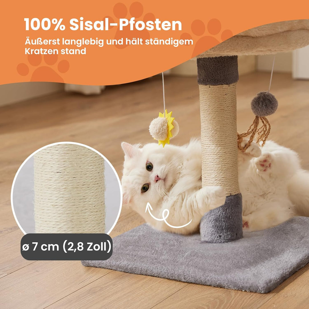 Gardner Pet Kleiner Katzenbaum, Kratzbaum klein mit 34 x 30 cm gepolsterter Plattform, 51 cm hoch Ka