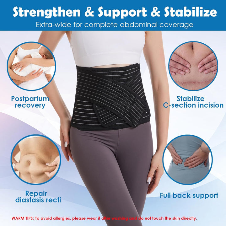 Postpartum Gürtel für Damen, Abdominal Binder Post Chirurgie Belly Wrap, C Abschnitt Erholung Must H