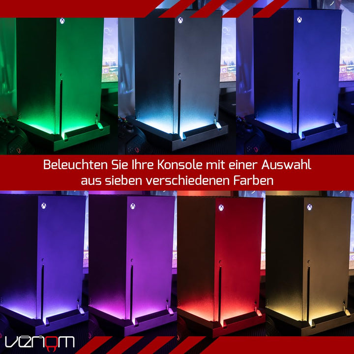 Venom Mehrfarbiger Konsolenständer mit LED-Licht (Xbox Series X) (Xbox Series
