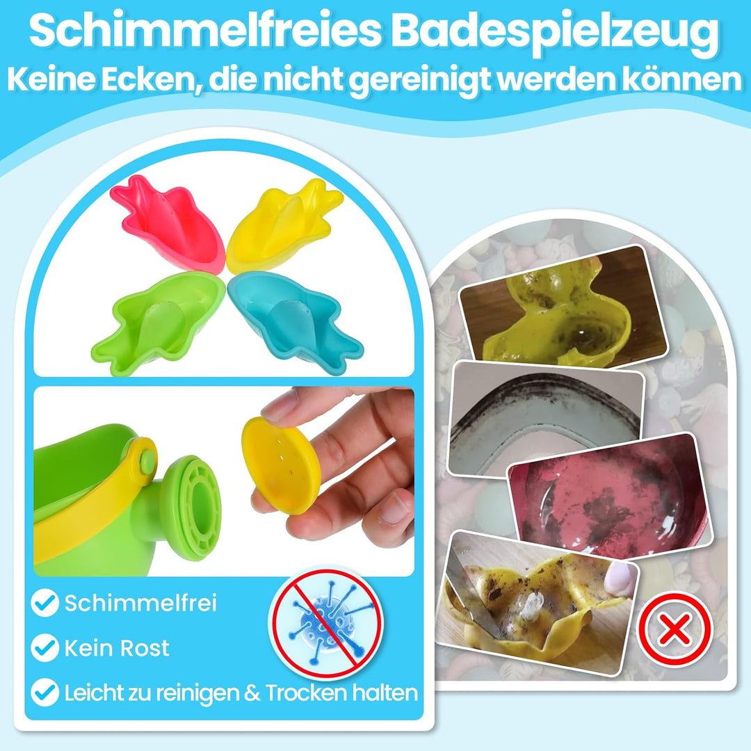 Badespielzeug Baby ab 1 2 3 4 Jahre, Badewannenspielzeug Wasserspielzeug Kinder Schwimmbad Pool Plan
