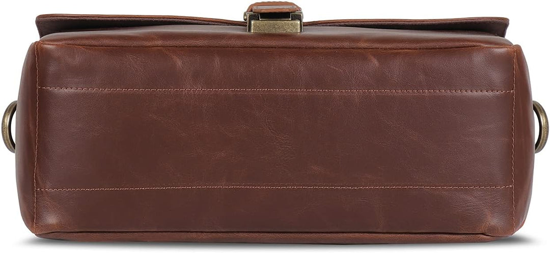 MegaGear MG1526 Kameratasche - Kuriertasche aus Leder für Spiegellose, Sofortbild - und DSLR Kameras