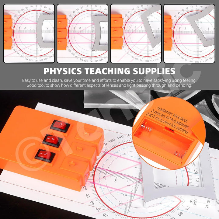 Tanstic 11Pcs Physik Optisches Experiment Set Physikalische Optik Set Lichtquelle Lehre Demonstratio