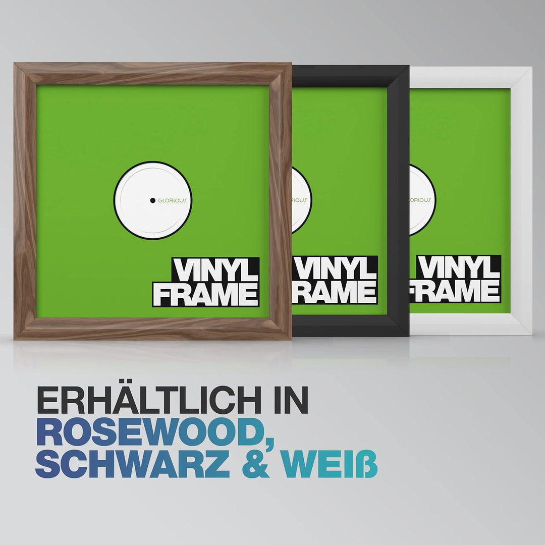 Glorious Vinyl Frame Set Black - 3x Vinyl Cover Rahmen für 12" Platten, einfaches Anbringen und Aust