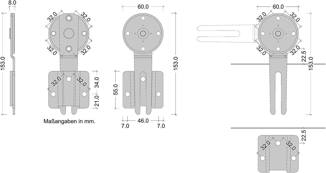 Gedotec Möbelverbinder Metall | 2 Stück - Tischplatten-Verbinder trennbar zum Anschrauben - TAVO | A