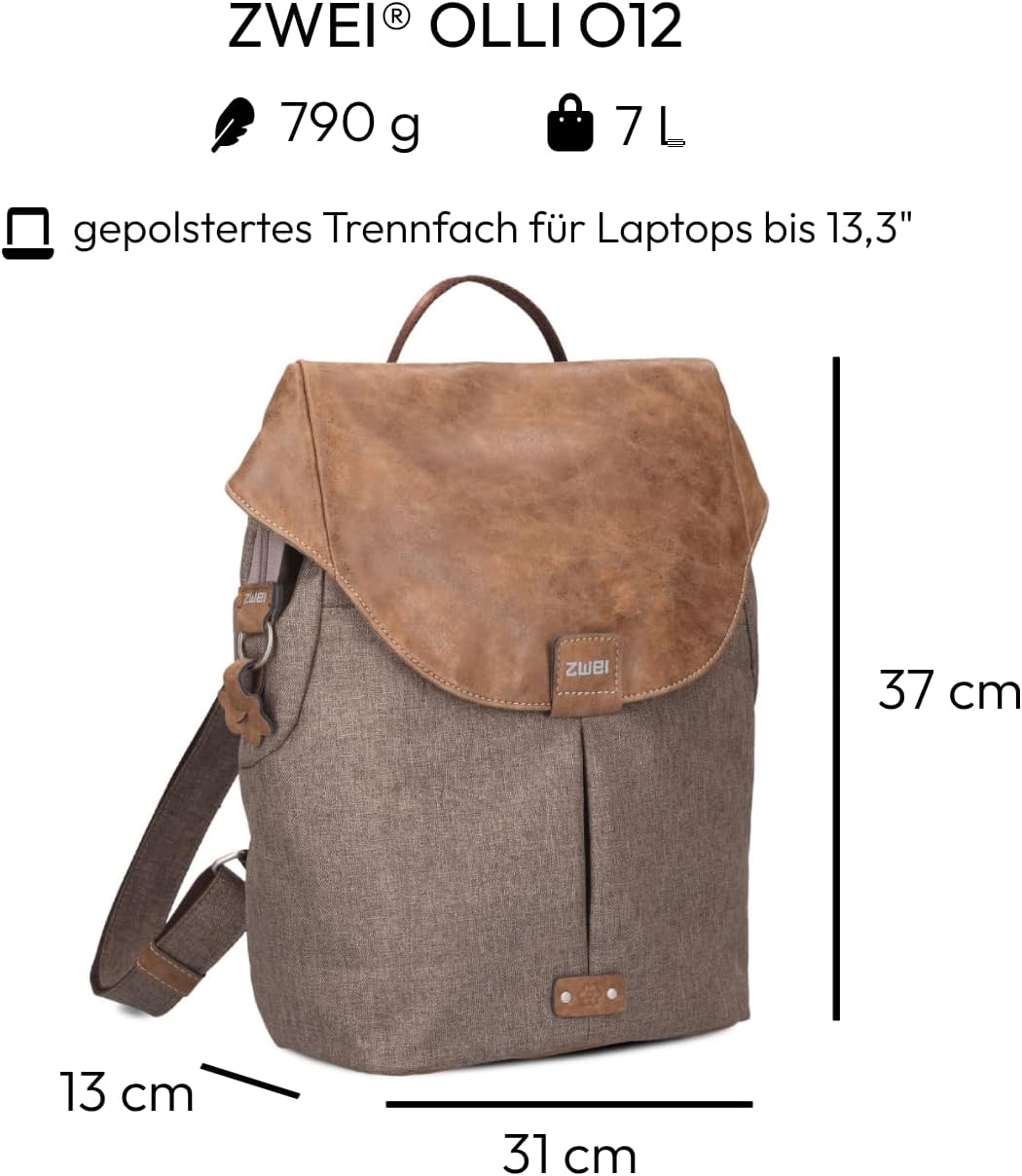 Zwei O12 Rucksack Wood, Wood