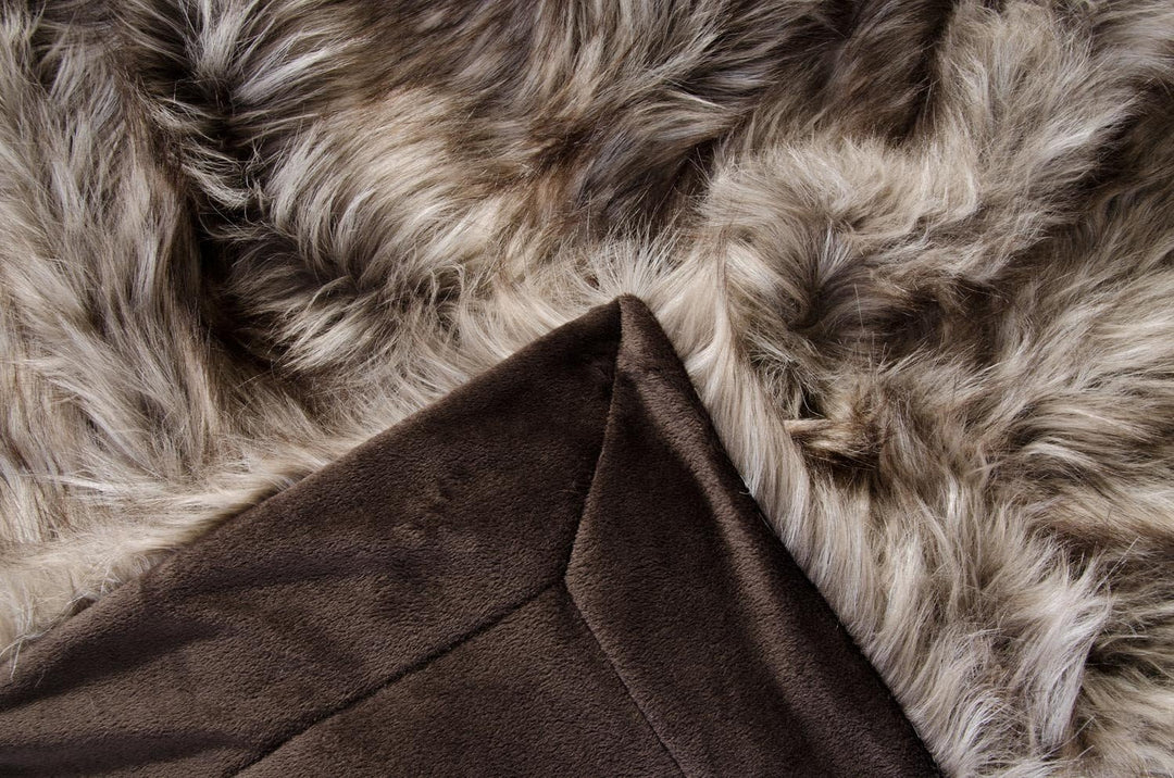 Wohnen & Accessoires Felldecke, Webpelzdecke Grizzly 170x220 Kuscheldecke 170x220cm, Kuscheldecke 17