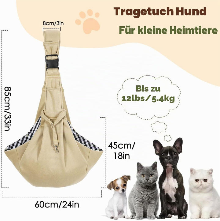 Pawaboo Hundetragetasche für Kleine Hunde, Wendbare, Freihändige Hundetragetaschen, Welpentragetasch
