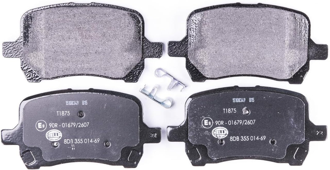 HELLA PAGID 8DB 355 014-691 Bremsbelagsatz - T1875 - Dicke/Stärke: 17mm - Bremssystem: Akebono - mit