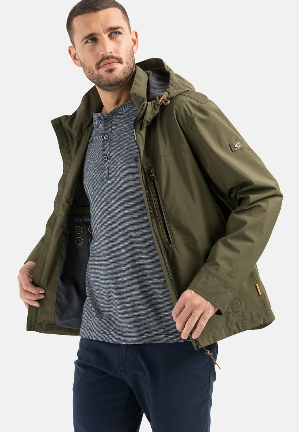 camel active Herren 420774/7E75 Jacke 28 Olive Brown, 28 Olive Brown