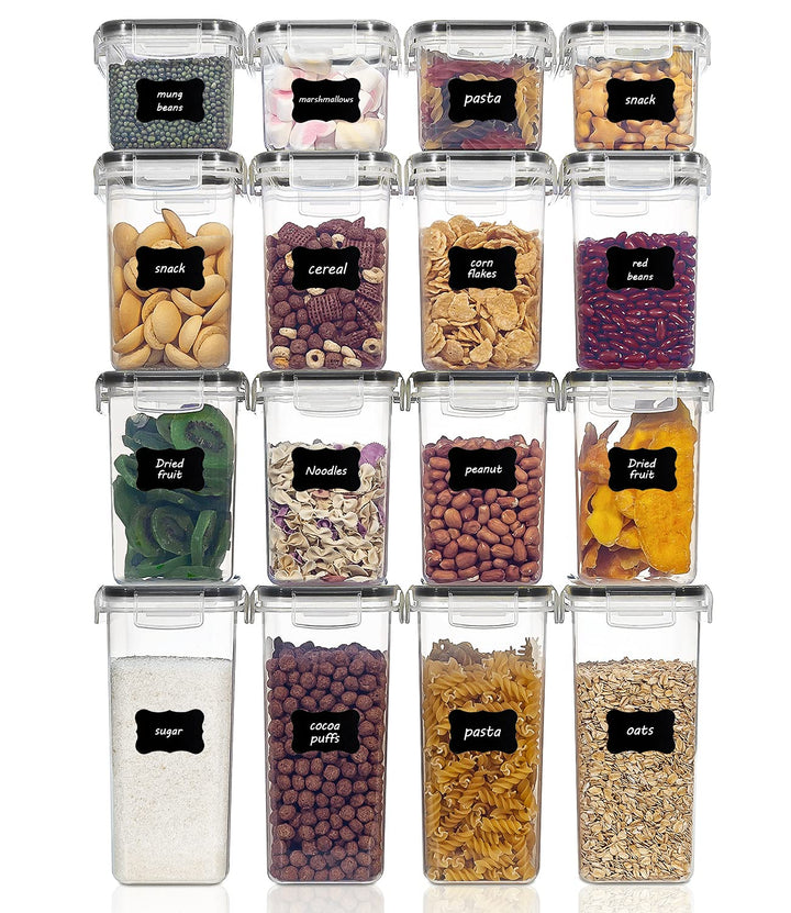 Vtopmart 16 Stück Vorratsdosen Set,Müsli Schüttdose & Frischhaltedosen, BPA frei Kunststoff Vorratsd