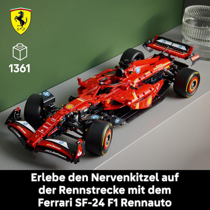 LEGO Technic Ferrari SF-24 F1 Rennauto - Modellauto für Erwachsene - Formel 1 Set zum Sammeln - V6-M