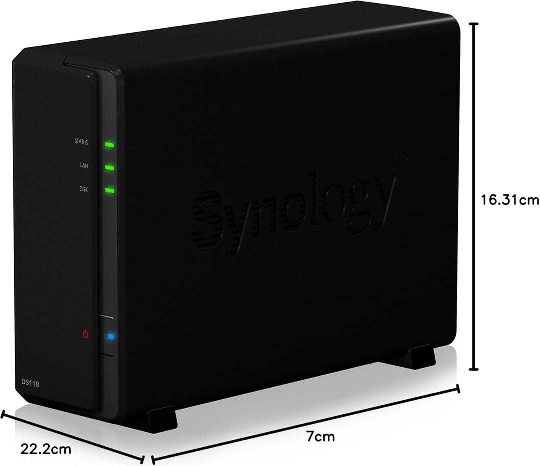 Synology DS118 1 Bay Desktop NAS Enclosure Gehäuse 1 Bay, Gehäuse 1 Bay