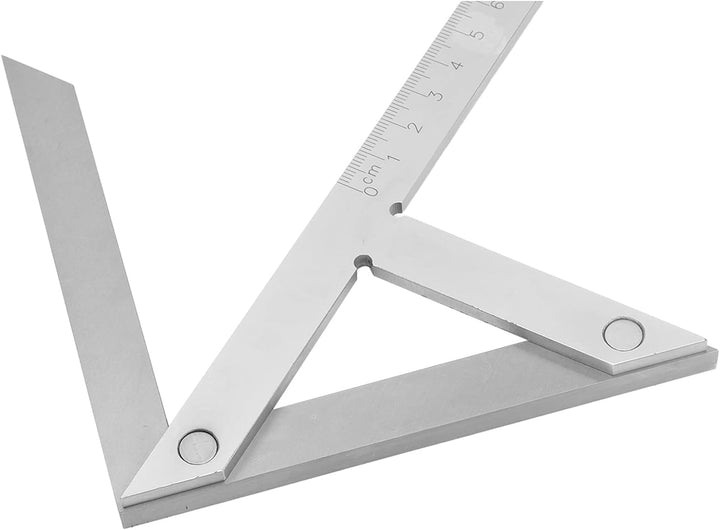 Messlineal für Zentrierwinkel aus Edelstahl, 150 x 130 mm