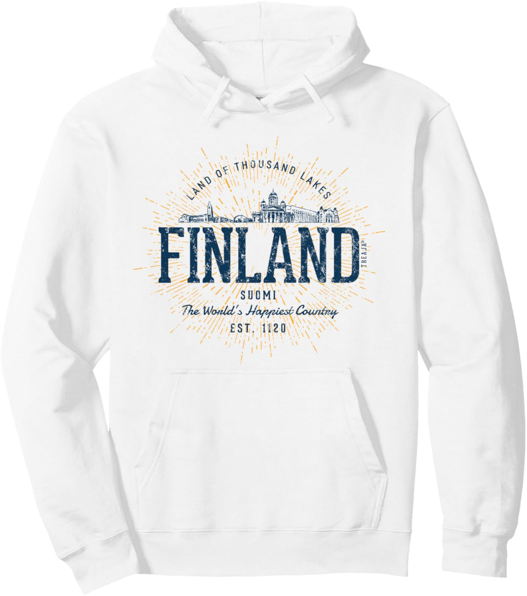Retro Stil Vintage Finnland Pullover Hoodie