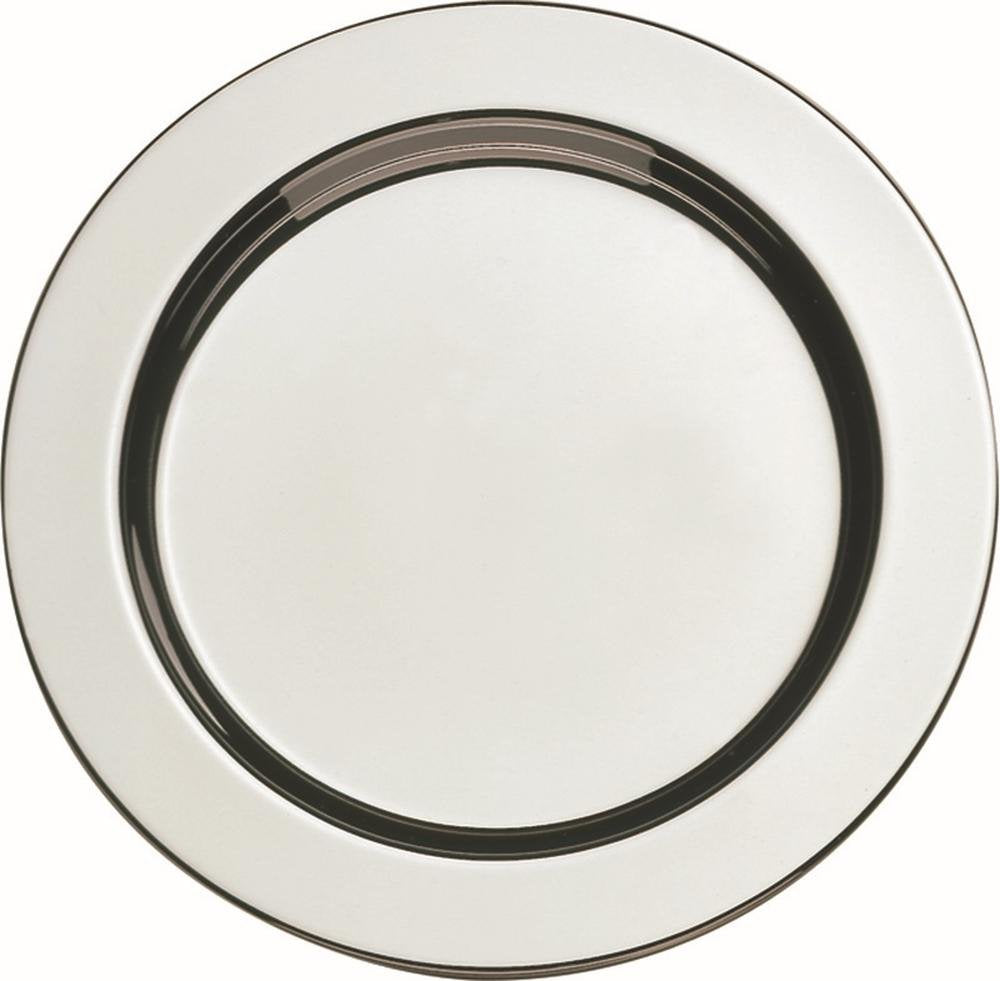 APS Untersetzer Set (6 Stück) aus hochwertigem Edelstahl poliert, Ø 12 cm, schwere Ausführung, Rand