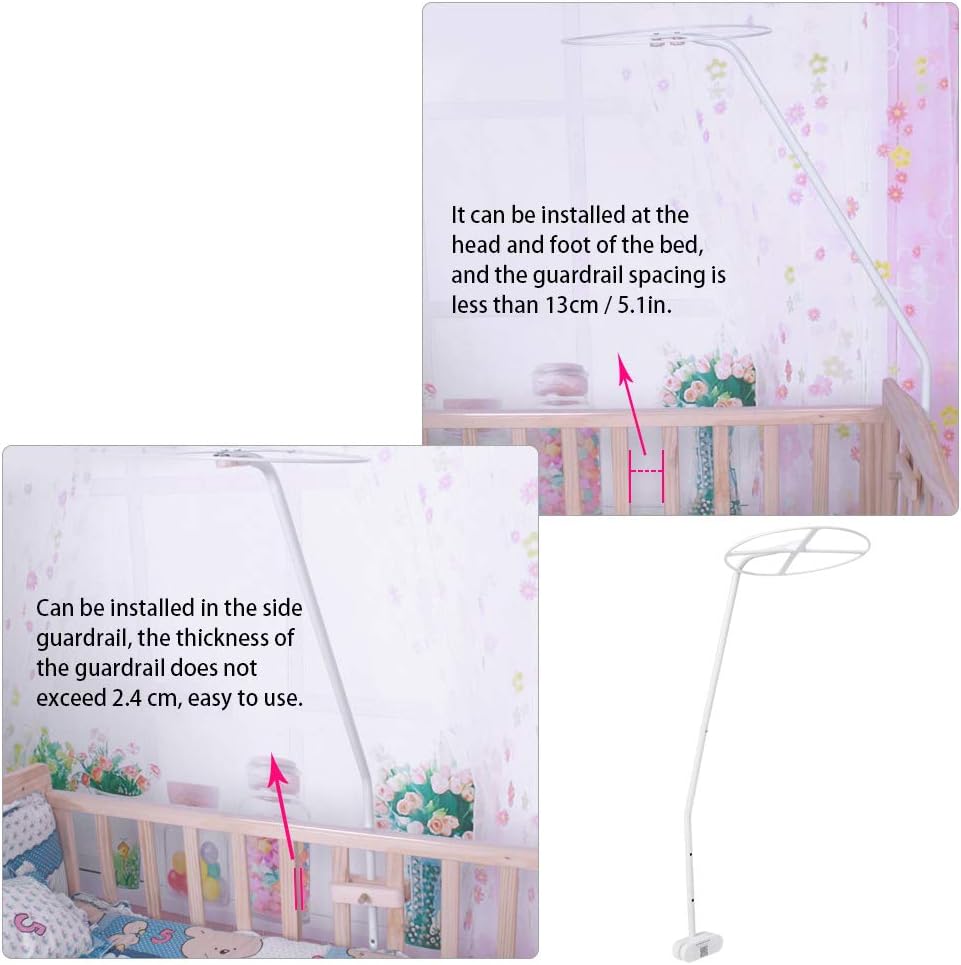 Moskitonetz-Ständer Set Verstellbar Clip On Krippe Baldachin Halter Rack Unterstützung Zubehör