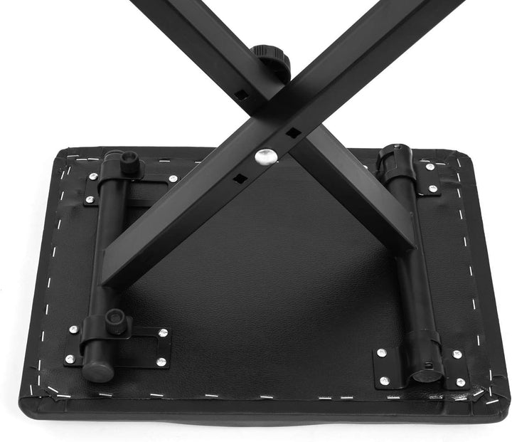 CASCHA X-Frame Keyboard-Ständer mit Hocker - Keyboardbank 3-fach höhenverstellbar & zusammenklappbar