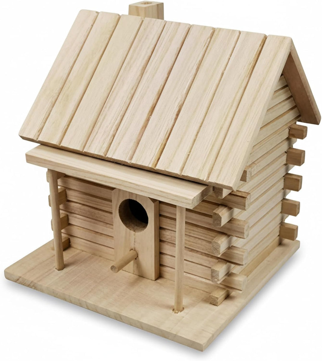 Vogelhäuschen für den Aussenbereich – Rustikales hängendes Vogelhaus aus Holz, natürliche Gartendeko