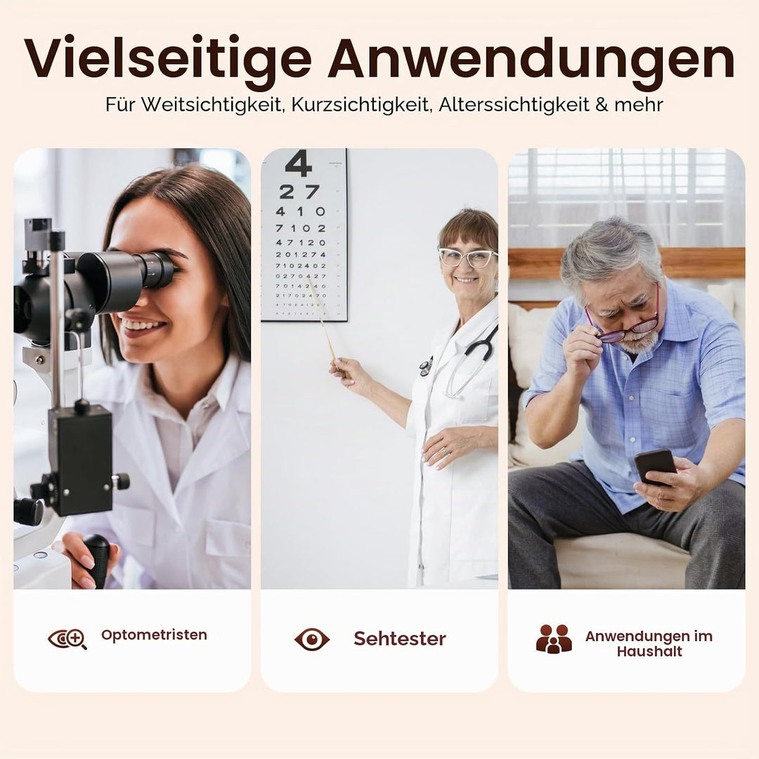 266Pcs Testlinsen-Set, Optisch Metal Optometry Optical Trial Lens Set Messbrille Linse Augenoptiker