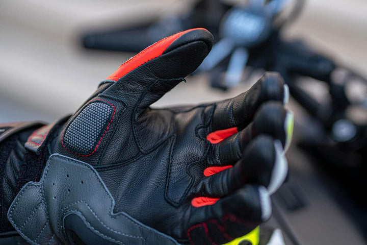 SHIMA ST-3 Motorradhandschuhe Herren - Touchscreen, Sommer, Sport Leder Handschuhe mit Carbon Knöche