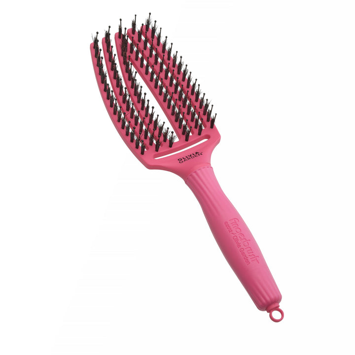 Olivia Garden Fingerbrush Care Iconic - Medium - Hot Pink - Detangler Bürste mit Wildschweinborsten