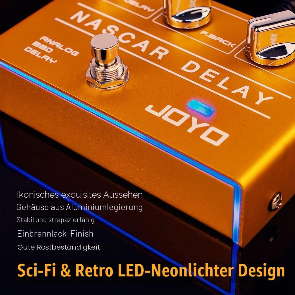 JOYO Analoges Delay-Effektpedal der R-Serie, Vintage, warmer natürlicher Klang für sentimentale E-Gi