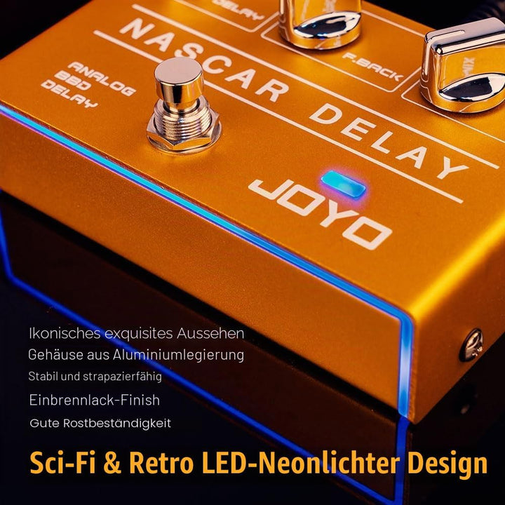 JOYO Analoges Delay-Effektpedal der R-Serie, Vintage, warmer natürlicher Klang für sentimentale E-Gi