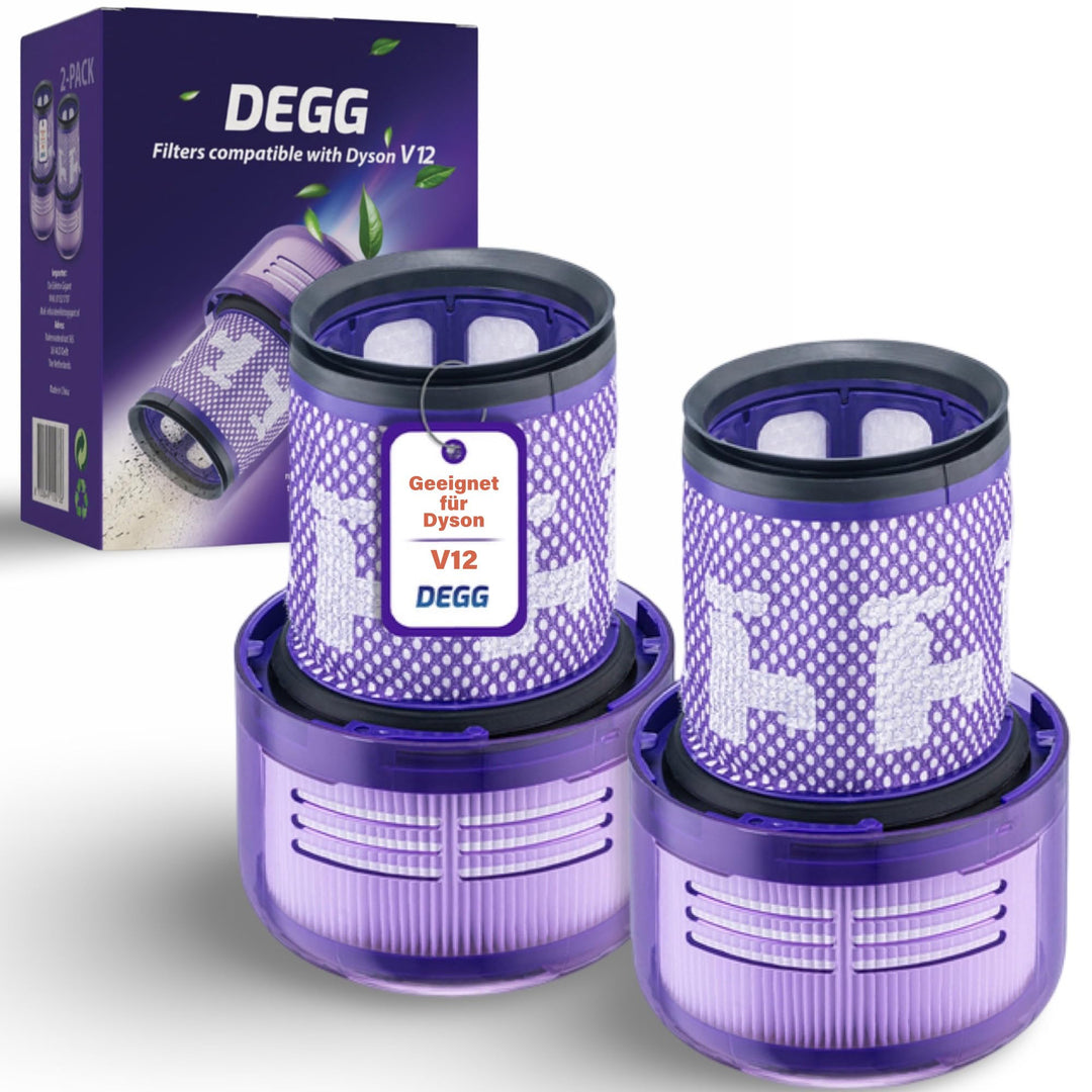 DEGG Hepa Filter - Kompatibel mit Dyson V12 Detect Slim - Waschbares Staubsaugerfilter - Ersatzfilte