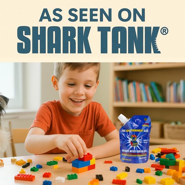 Temporary Glue For LEGO®, Mega Blocks, Nano Blocks, and More. Great For Kids! Non-Toxic! Made In USA