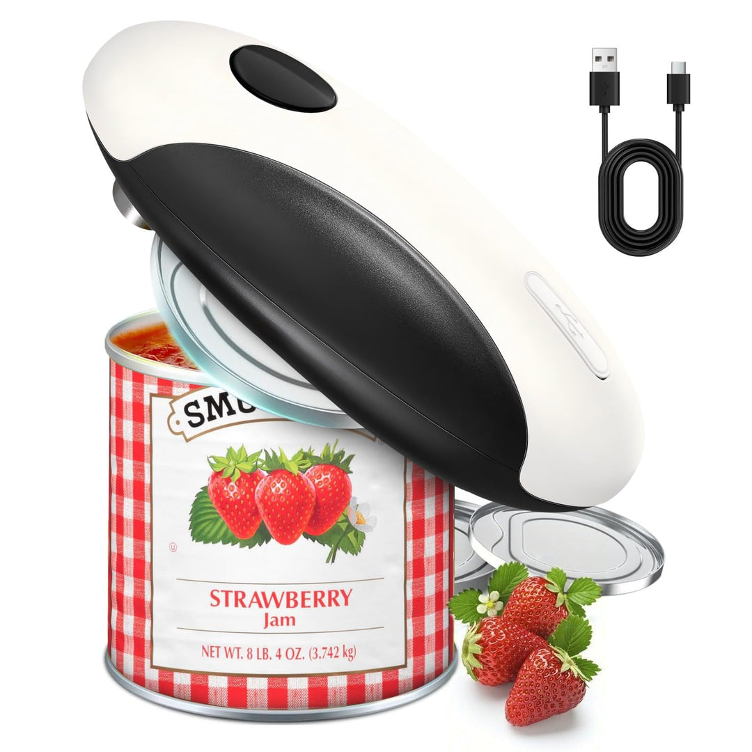 Elektrischer Dosenöffner USB-Aufladbar, Einhand-Automatischer Seitenschneider, Berührungsfreie & Sic