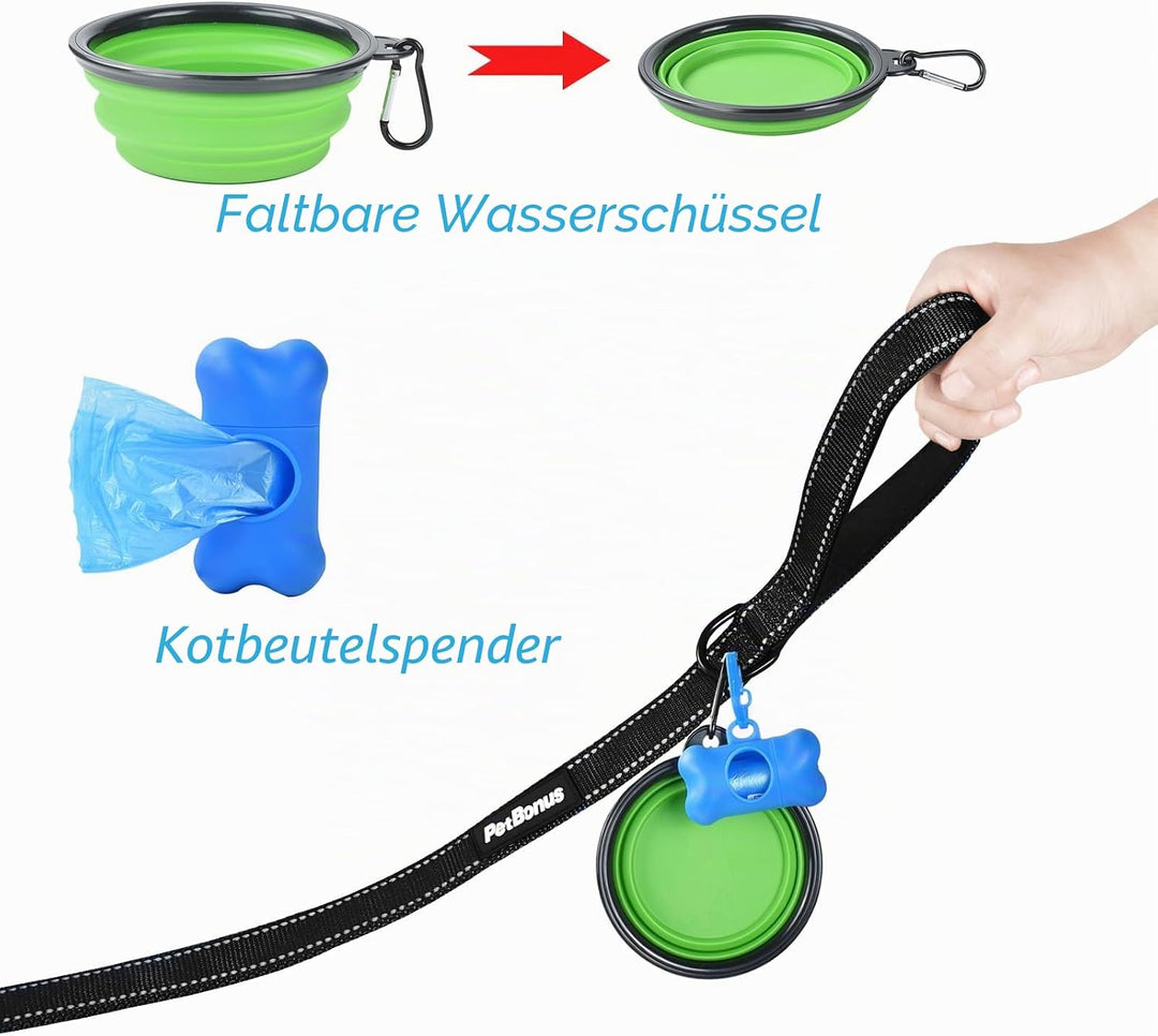 PetBonus Hundeleine Doppelleine für 2 Hunde, Keine Verwicklung hundeleine mittelgrosse grosse Hunde,