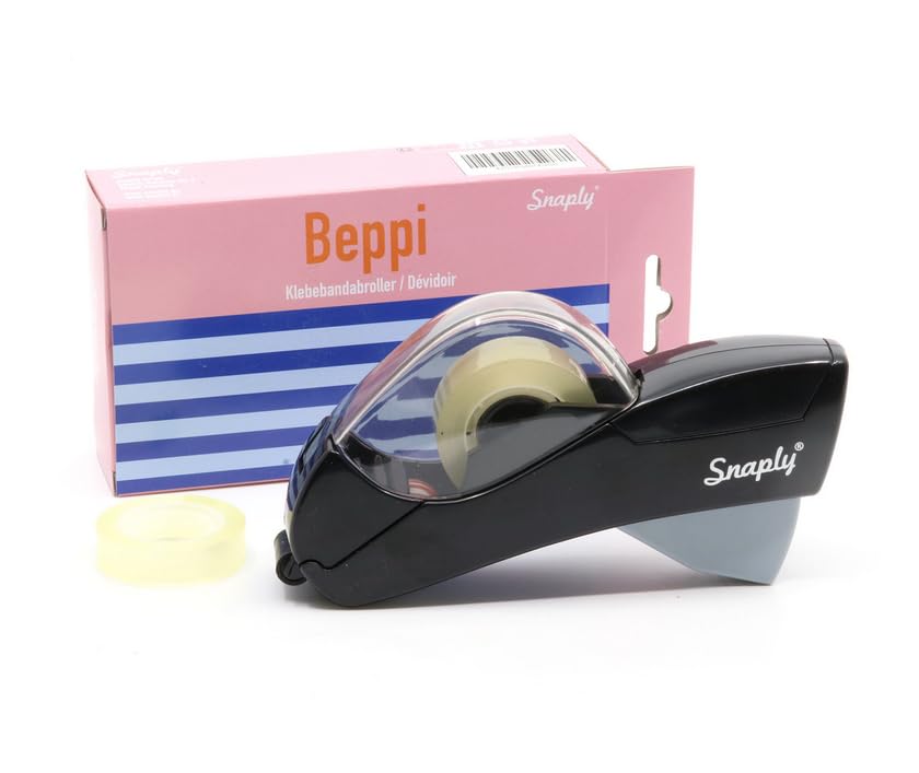 Beppi - Klebebandabroller mit integriertem Abschneider, Schwarz