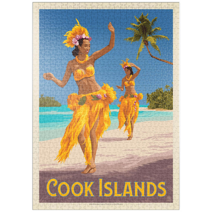 Cook-Inseln: EIN Paradies im Südpazifik, Vintage Poster - Premium 1000 Teile Puzzle - MyPuzzle Sonde