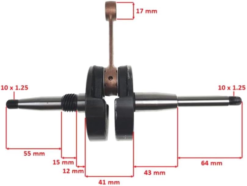 Kurbelwelle 12mm für Honda Bali SJ 50 AF32, SFX AF37