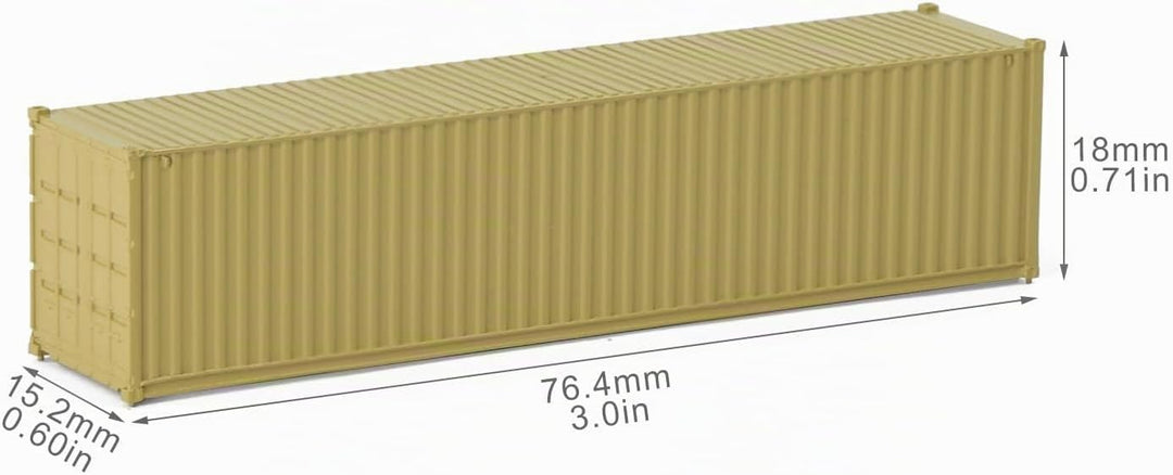 Evemodel 9Stk. Container Versand Güterwagen Spur N Modelleisenbahn Wagen 1:160 (40ft), 40ft