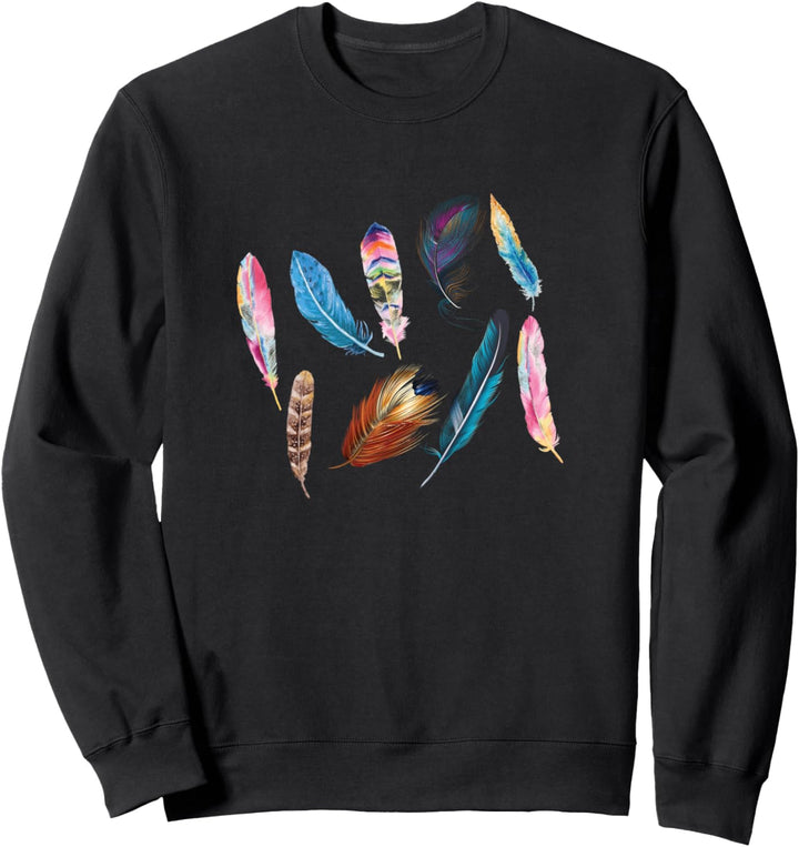 Schönes mehrfarbiges Federkunst-Design Sweatshirt