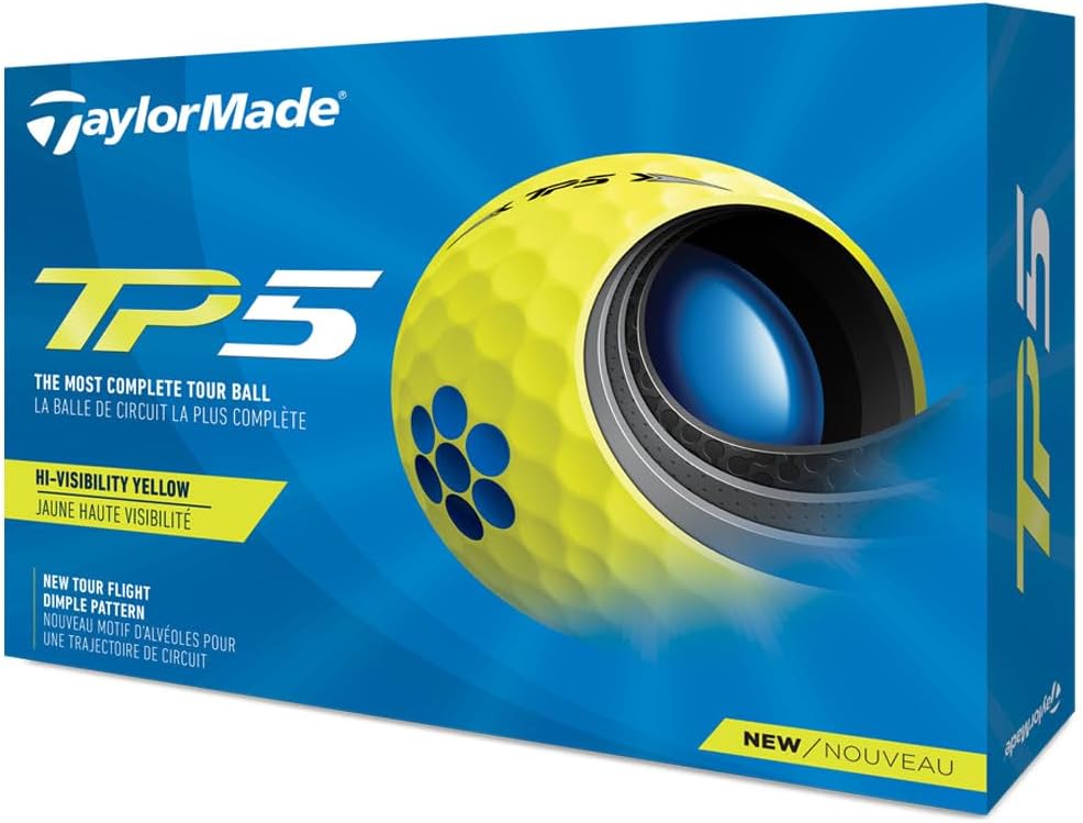 TaylorMade TP5 Golf Balls 2021 gelb TP5, gelb TP5